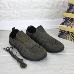 Мужские мокасины сетка REY зеленый 41-45 размер 43