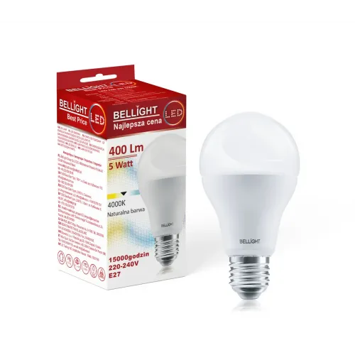 Світлодіодна лампа LED A55 5W E27 4000K 220V Best Price