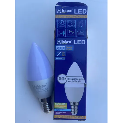 LED-лампа Іскра Свічка C37 E14 7W 4000K ECO