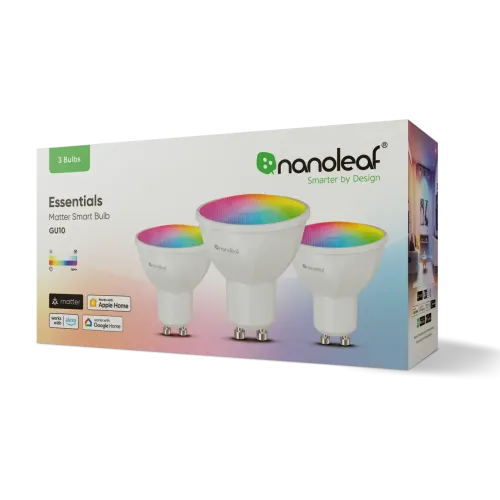Розумна лампа Nanoleaf Essentials Smart GU10, 5 Вт, Apple Homekit, Matter 3 шт.