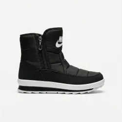 Черевики жіночі зимові дутики чорні на білій підошві, Теплі короткі чобітки спорт стиль (розміри 37-41) 39