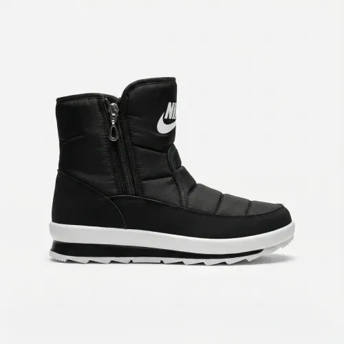 Черевики жіночі зимові дутики чорні на білій підошві, Теплі короткі чобітки спорт стиль (розміри 37-41) 40