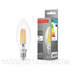 LED лампа філаментна TITANUM Filament C37 4W E14 4100K TLFC3704144