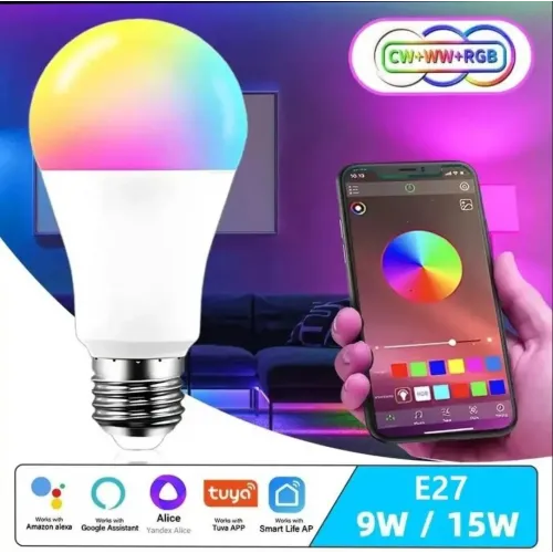 Розумна лампочка Tuya Smart LED Wi-Fi E27 RGB Color & White 2700K-6500K 15W