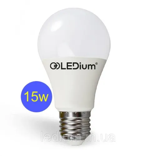 Лампа світлодіодна 15 Ват Е27 А60 6500К LEDium