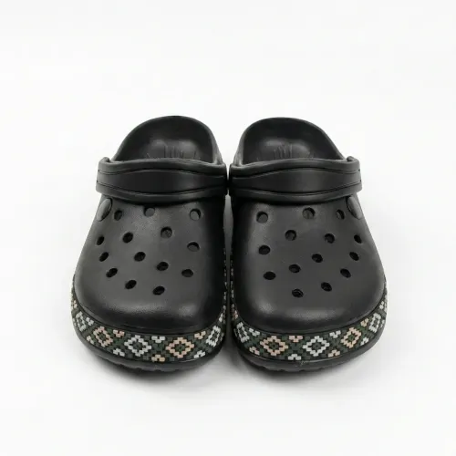 Сабо жіночі чорні Dago Style з орнаментом піна ЕВА. Крокси з візерунком 36-41 39