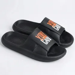 Шльопанці жіночі чорні You Can піна ЕВА. Стильні молодіжні сланці з написом 36-41 39