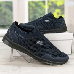 Кросівки мокасини чоловічі сині сітка Dago Style