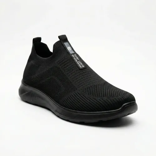 Чоловічі літні кросівки сліпони сітка чорні текстильні Saint Lonye (р. 41-45) 43