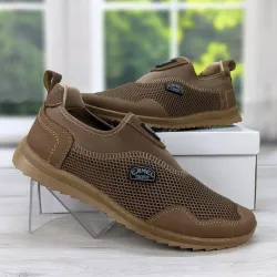 Кросівки мокасини чоловічі сітка коричневі Dago Style 43