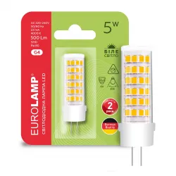Світлодіодна лампа Eurolamp G4 5W 4000K LED-G4-0540(220)