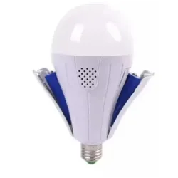 Акумуляторна цокольна Е27 лампочка LED 2x18650, 20W світлодіодна аварійна лампа на батарейках UKC