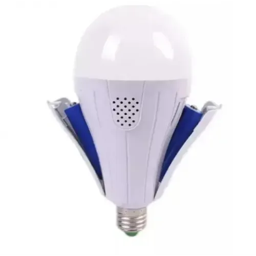 Акумуляторна цокольна Е27 лампочка LED 2x18650, 20W світлодіодна аварійна лампа на батарейках UKC