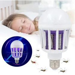 Світлодіодний світильник від комарів 2 в 1 від мережі E27 6500 K