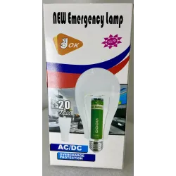 Потужна аварійна акумуляторна лампа LED 20W E27 з 2 акумуляторами 18650