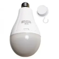 Енергоощадна лампа 20 W з 2 змінними акумуляторами 18650 і зарядкою, Аварійна LED лампа