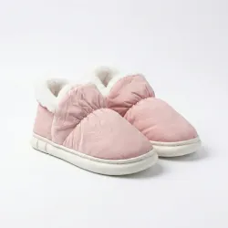 Жіночі домашні уггі-дутики рожеві на хутрі. Теплі капці-чобітки з плащівки (37-41 р) 40