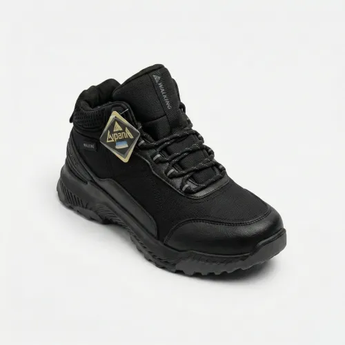 Чоловічі зимові кросівки на хутрі Walking Чорні. Теплі трекінгові черевики (41-45 р) 43