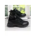 Чоловічі зимові кросівки на хутрі Walking Чорні. Теплі трекінгові черевики (41-45 р)