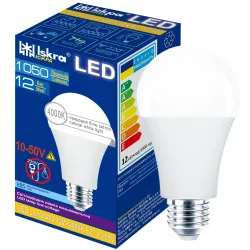 Низьковольтна лампа світлодіодна ІСКРА LED A60 12W 4000K E27 10-50В