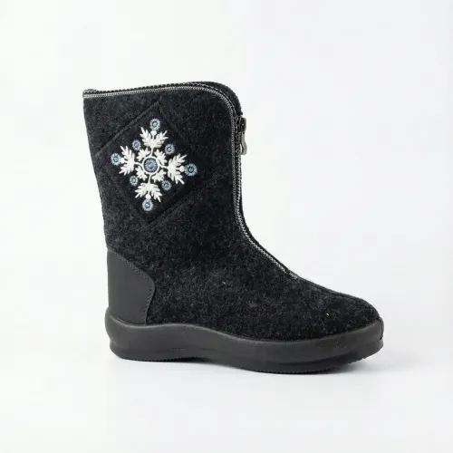 Бурки жіночі високі зимові повстяні на хутрі. Чоботи на блискавці з вишивкою. Розміри 37-42 39