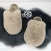 Жіночі домашні капці Пухнастики з еко-хутра Бежеві
