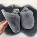 Жіночі домашні капці Пухнастики з еко-хутра сірі