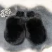 Жіночі домашні капці Пухнастики з еко-хутра Чорні