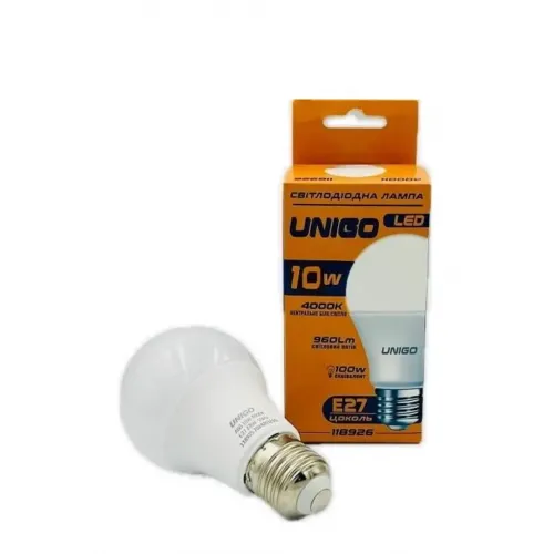 Лампа UNIGO А60 10W E27 4000K 230V LED-A60