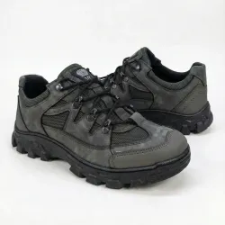 Чоловічі трекінгові кросівки демісезонні. Сірі тактичні кросівки Camel нубук 41-45 45