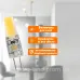 Свiтлодiодна led лампа Biom G4 3.5W 3000K (тепле світло) 12V, з вусиками, силіконова, напруга 12В