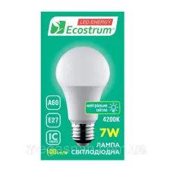 Лампа світлодіодна 7W E27 4200K ECOSTRUM