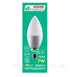 Лампа світлодіодна 7W E14 4200K ECOSTRUM C37 свічка