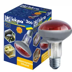 Лампа Інфрачервона R80 75W E27 (червона) ТМ Helios для тераріумів, обігрівання дрібних тварин.