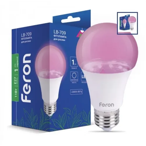 Світлодіодна фітолампа Feron LB-709 11Вт E27