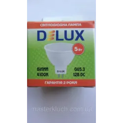Світлодіодна лампа MR16 12В 5ВТ DELUX