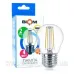 Лампа E14 Filament LED 4W 2700K 400 лм, тепле світло, прозора свічка 45×80 мм, комплект 6 шт