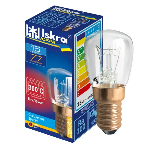 Лампа РП 15вт Е14 S25 для духовок 300°С