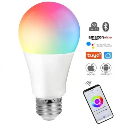 UrbanKit «Інтелектуальне Освітлення»: Смарт Лампа E27 з RGB Tuya Smart LED Tuya WiFi