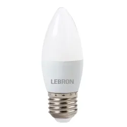 Світлодіодна лампа 6W LEBRON Е27 6500 K холодне світло 220 V 480 Lm біла IP20 L-С37