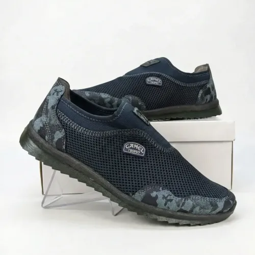 Сліпони чоловічі літні CAMEL TROPHY (Сітка) | Сині з камуфляжем, Мокасини, Розміри 41-45 45