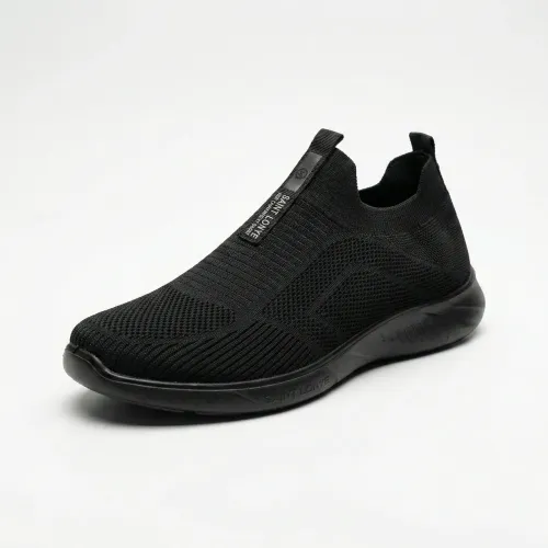 Чоловічі літні кросівки сліпони сітка чорні текстильні Saint Lonye (р. 41-45) 44