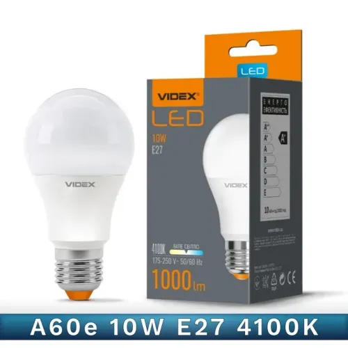 Лампа світлодіодна LED A60e 10W E27 4100K 