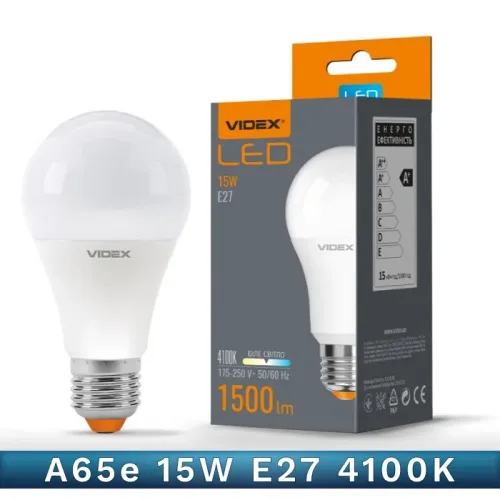 Лампа світлодіодна LED A65e 15W E27 4100K 
