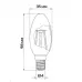 Світлодіодна філаментна лампа ETRON SoftGlow C35 8W 4000K E14 матова колба