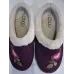Жіночі домашні капці Dago Style фіолетові теплі на хутрі з вишивкою (36-41) закриті