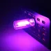 USB LED лампа ретро стилю фіолетова, тепле світло 2700K, Edison ефект