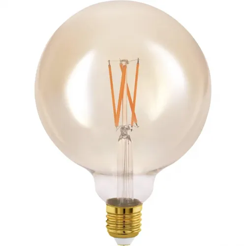 Світлодіодна смарт-лампа Eglo Connect.z G125 E27 ZigBee регульована яскравість теплий білий 650 лм 6 Вт вінтаж бурштинова