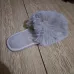 Жіночі пухнасті тапочки сірі з хутром. М'які домашні капці відкриті (36-41)
