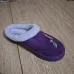 Жіночі домашні капці фіолетові з вишивкою на хутрі теплі Dago Style (36-41)